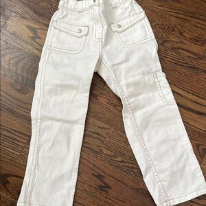 Hanna Andersson White Casual Bottoms Straight-Leg EUC
